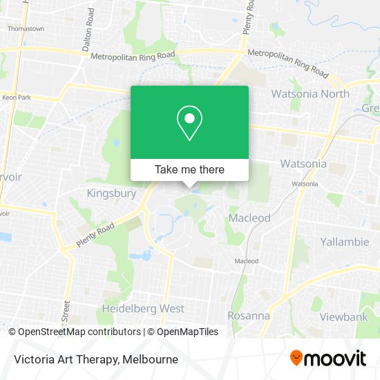 Victoria Art Therapy map