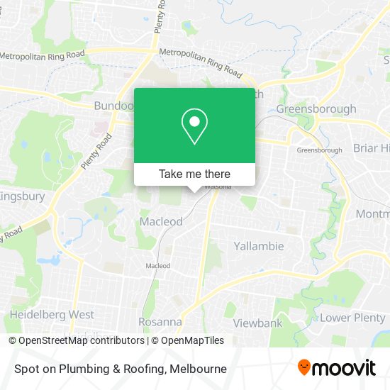 Spot on Plumbing & Roofing map