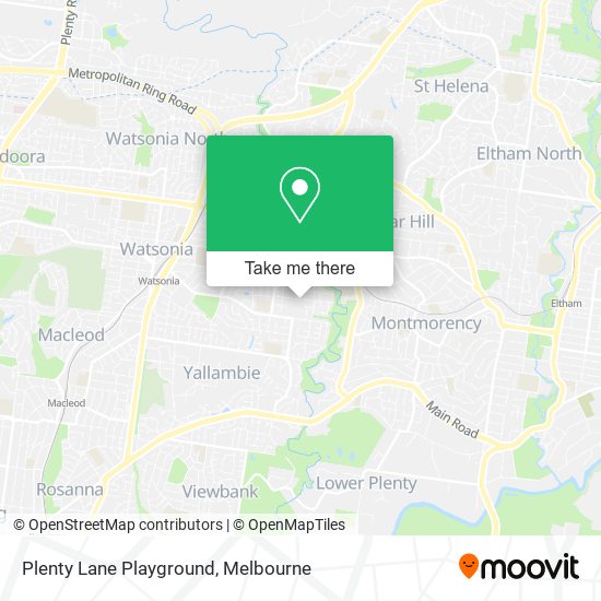 Plenty Lane Playground map