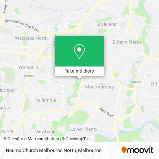 Neuma Church Melbourne North map