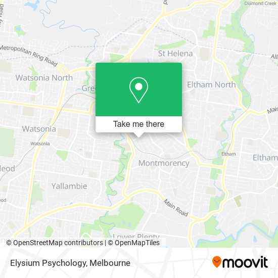 Elysium Psychology map