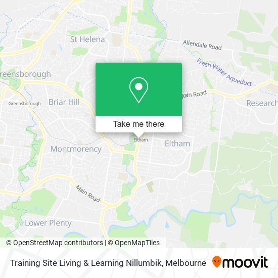 Training Site Living & Learning Nillumbik map