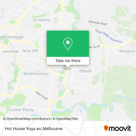 Hot House Yoga an map