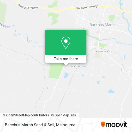 Bacchus Marsh Sand & Soil map
