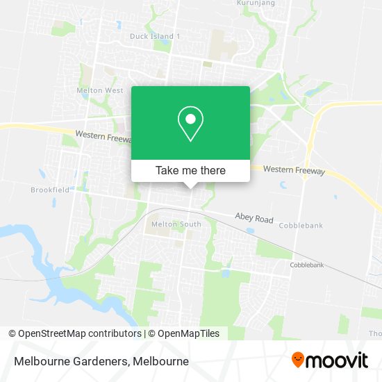 Melbourne Gardeners map