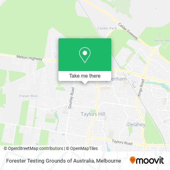 Forester Testing Grounds of Australia map