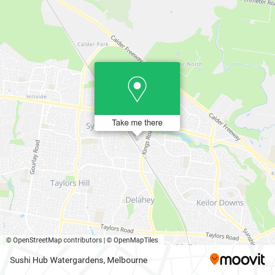 Sushi Hub Watergardens map
