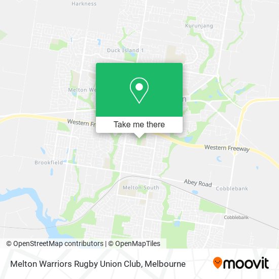 Melton Warriors Rugby Union Club map