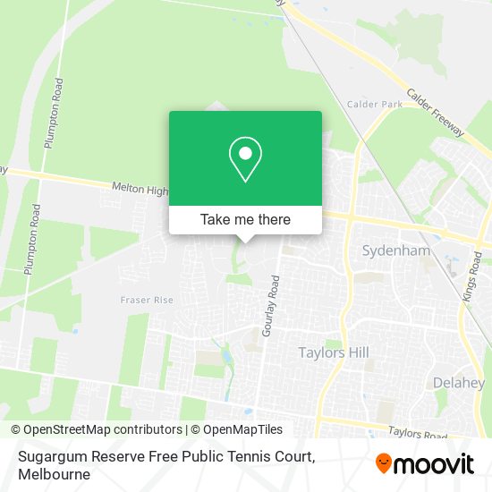 Sugargum Reserve Free Public Tennis Court map