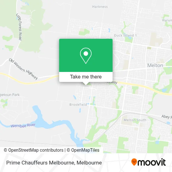 Mapa Prime Chauffeurs Melbourne
