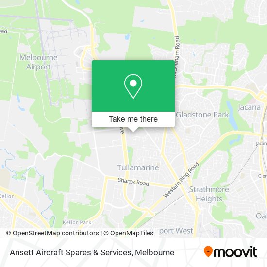 Mapa Ansett Aircraft Spares & Services