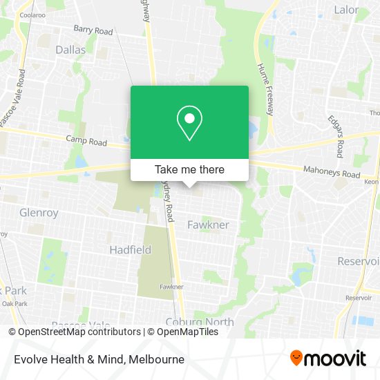 Evolve Health & Mind map