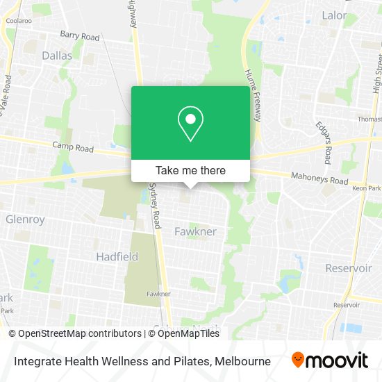 Integrate Health Wellness and Pilates map