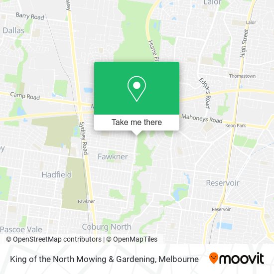 Mapa King of the North Mowing & Gardening