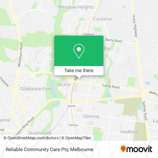 Reliable Community Care Pty map