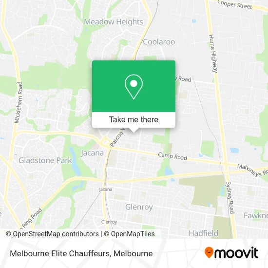 Mapa Melbourne Elite Chauffeurs