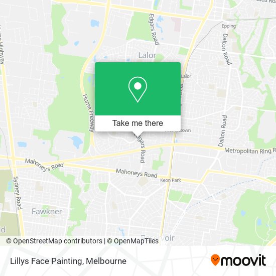 Lillys Face Painting map