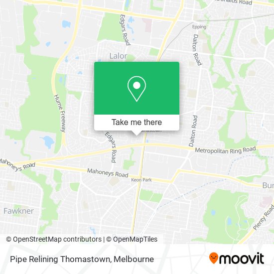 Pipe Relining Thomastown map