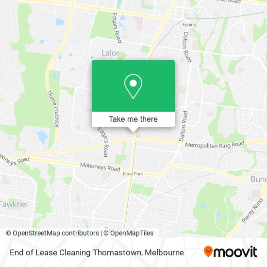 End of Lease Cleaning Thomastown map