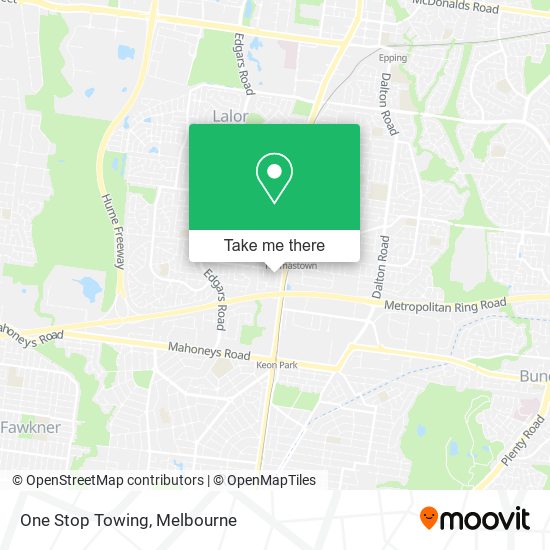 One Stop Towing map