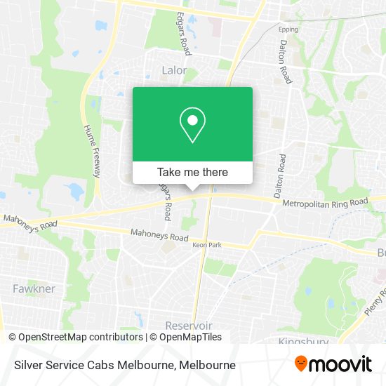 Silver Service Cabs Melbourne map