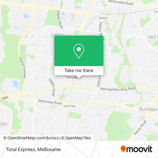 Total Express map