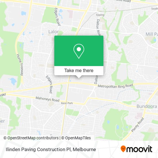 Ilinden Paving Construction Pl map