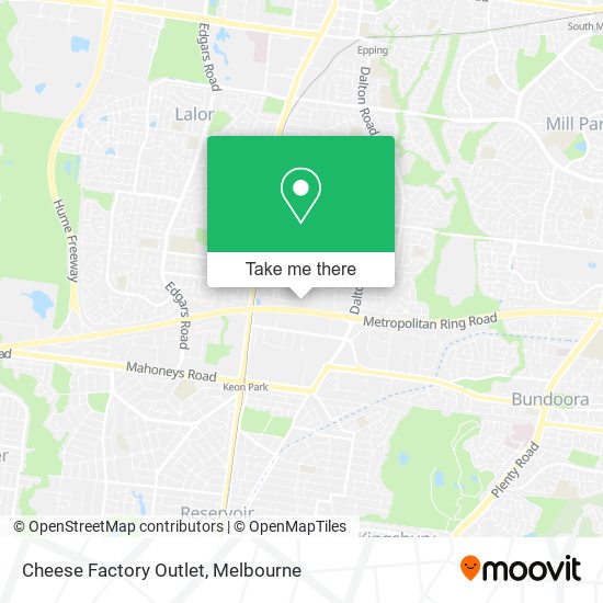 Mapa Cheese Factory Outlet