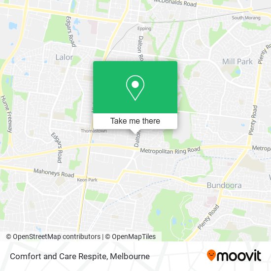 Comfort and Care Respite map