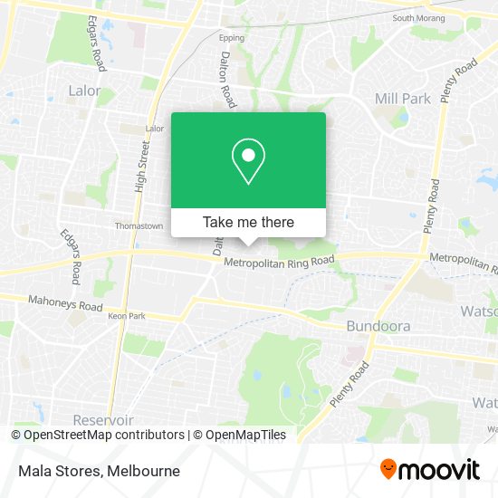 Mala Stores map