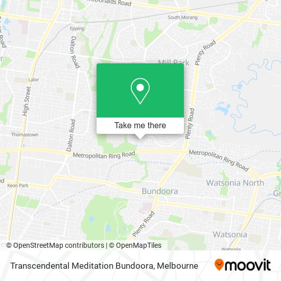 Transcendental Meditation Bundoora map