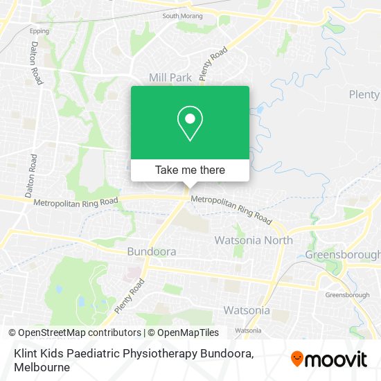 Klint Kids Paediatric Physiotherapy Bundoora map