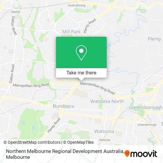 Northern Melbourne Regional Development Australia map