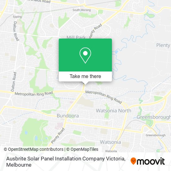 Ausbrite Solar Panel Installation Company Victoria map