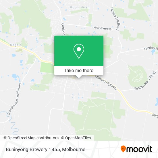 Mapa Buninyong Brewery 1855