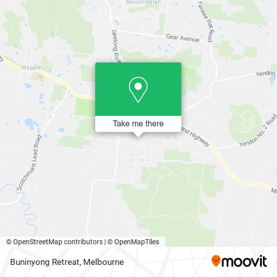 Buninyong Retreat map