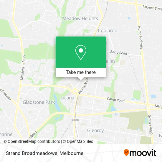 Strand Broadmeadows map