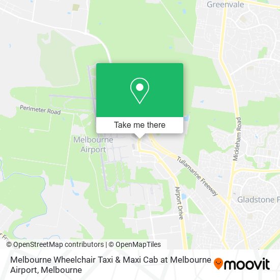 Melbourne Wheelchair Taxi & Maxi Cab at Melbourne Airport map