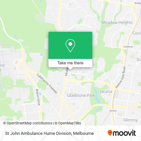 St John Ambulance Hume Division map