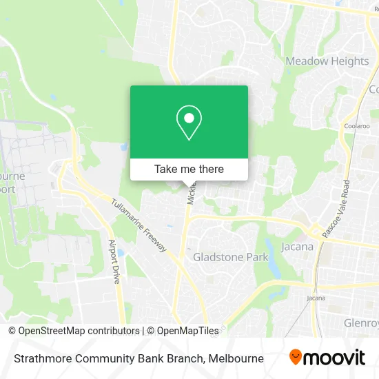 Mapa Strathmore Community Bank Branch