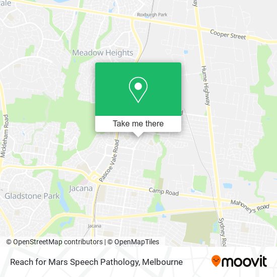 Reach for Mars Speech Pathology map