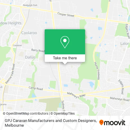 GPJ Caravan Manufacturers and Custom Designers map