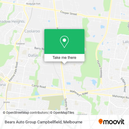 Bears Auto Group Campbellfield map
