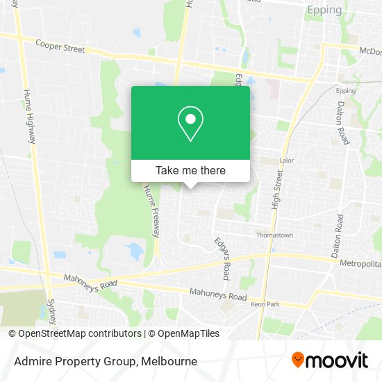 Admire Property Group map