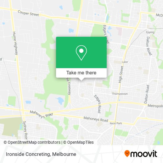 Ironside Concreting map