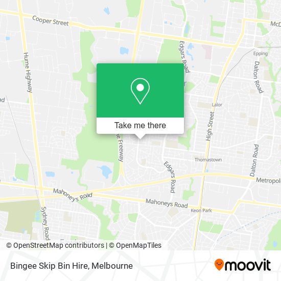 Bingee Skip Bin Hire map