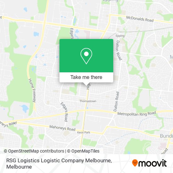 RSG Logistics Logistic Company Melbourne map