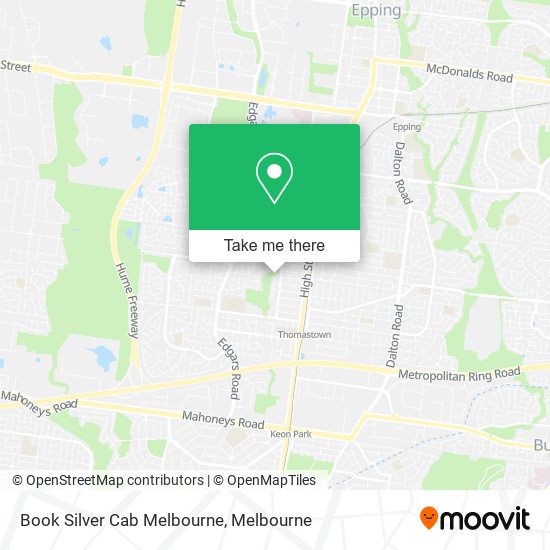 Book Silver Cab Melbourne map