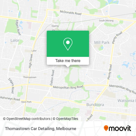 Thomastown Car Detailing map