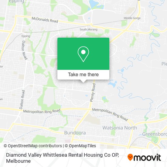 Diamond Valley Whittlesea Rental Housing Co OP map